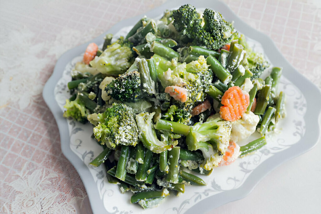 Steamed Mixed Vegetables with Sour Cream Recipe