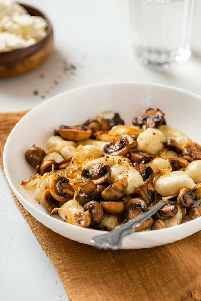 Parmesan Gnocchi with Mushrooms Recipe