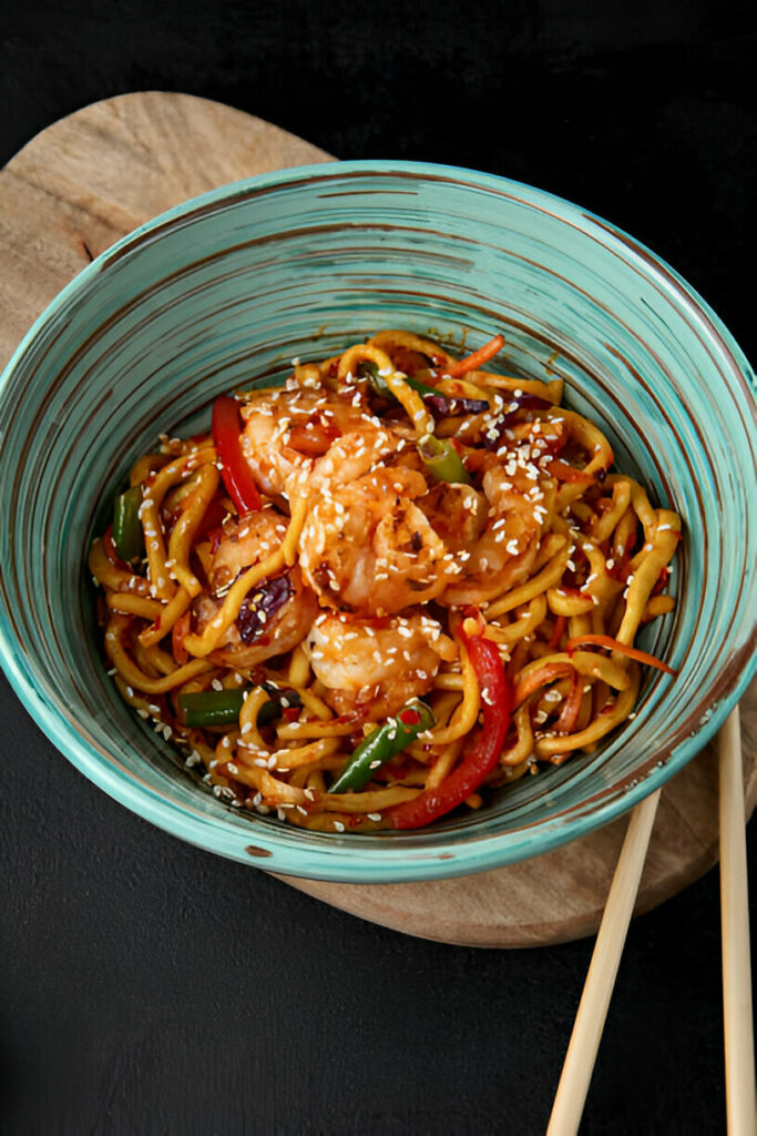 Shrimp with Udon Noodles Recipe