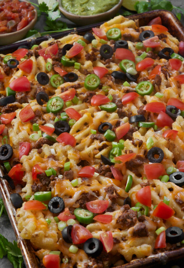Waffle Fry Nachos with Chili Recipe