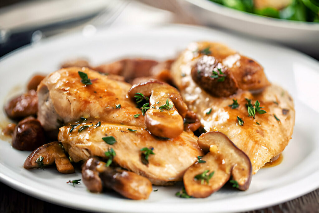 Grilled Chicken Breast with Mushrooms Recipe