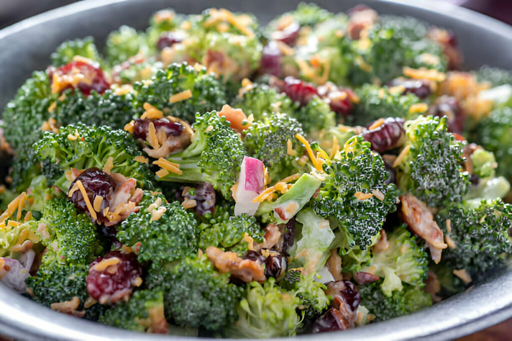 Broccoli with Dried Cranberries Salad Recipe
