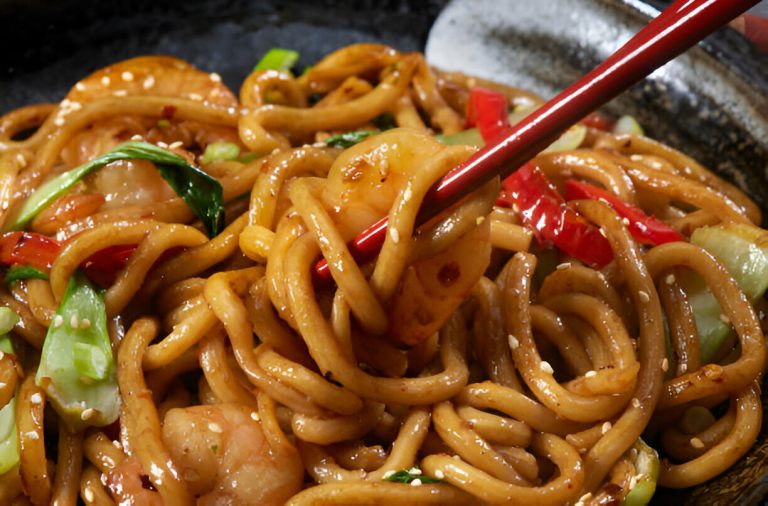 Shrimp with Udon Noodles Recipe