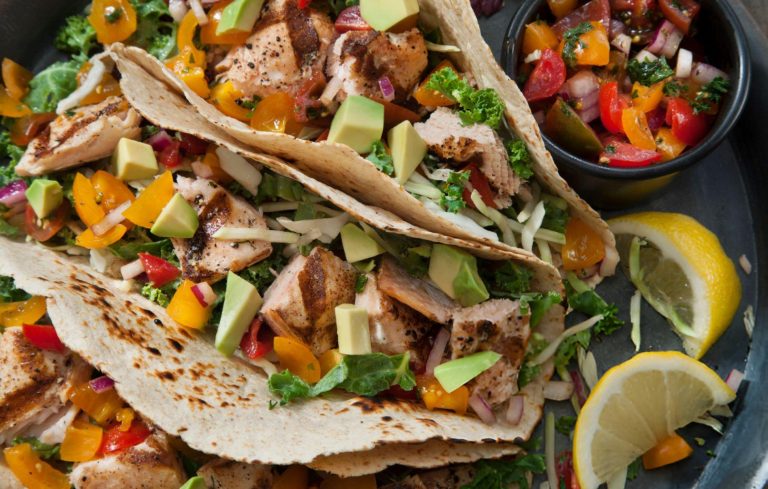 Chipotle Salmon Tacos with Mango Salsa Recipe