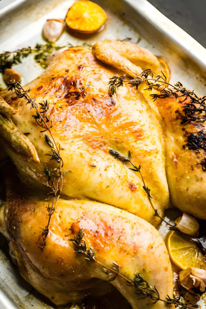 Lemon Garlic Spatchcock Chicken Recipe