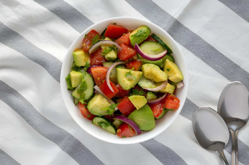 Cucumber Tomato Avocado Salad Recipe