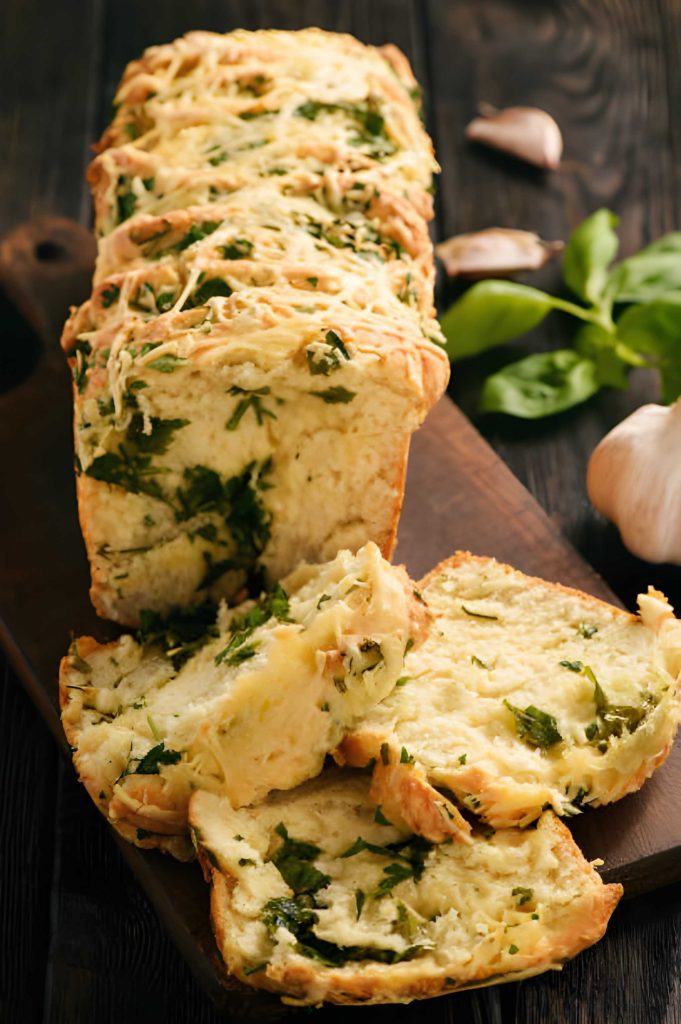 Homemade Herb Bread Loaf with Garlic and Cheese Recipe